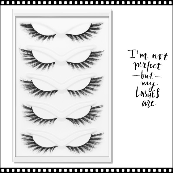 INSTANT EYELASH Cat Eye Style, C-Curl,  Extra Long, Spike Cluster Lashes, 5 Pairs/Pack  #X127