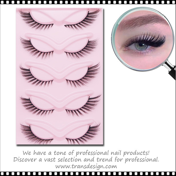 INSTANT EYELASH Cat Eye Style, C-Curl, luster Lashes, 5 Pair/Pack  #XX6