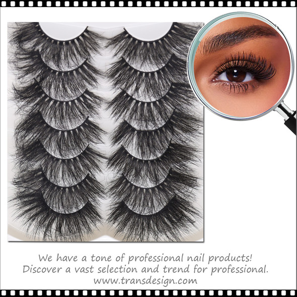 INSTANT EYELASH Deep Open Eye Styles, D-Curl, Mega Volume, Fluffy Lashes, 7 Pairs/Pack  #XFC-005