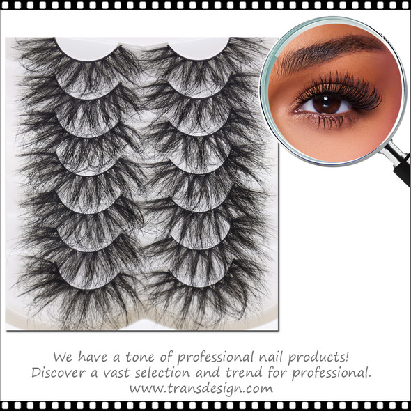 INSTANT EYELASH Deep Fried Doll Eye Style, D-Curl,  Voluminous Curly Criss-Cross Lashes, 7 Pairs/Pack  # XFC-009