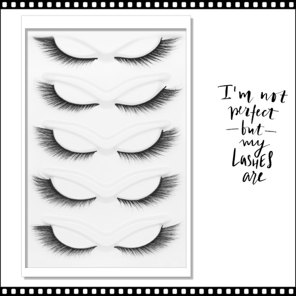 INSTANT EYELASH Cat Eye style, D-Curl,  Medium Length, Wispy Spike Lashes, 5 Pairs/Pack #XX1