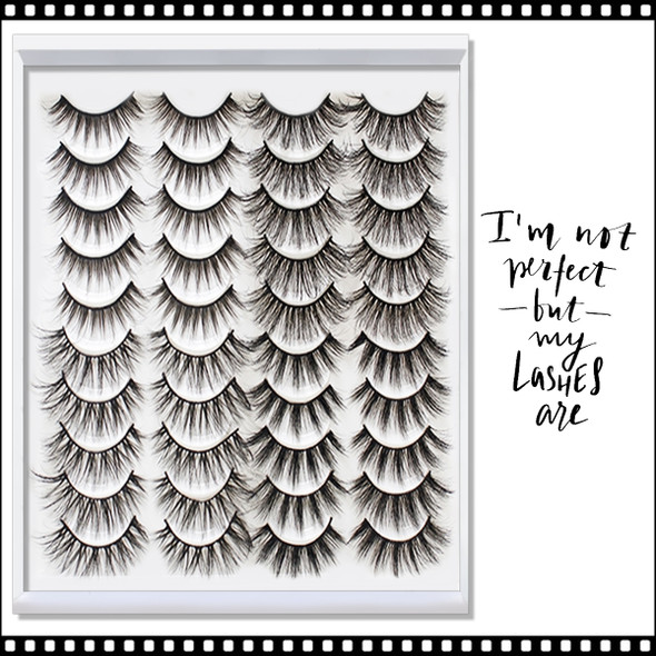  INSTANT EYELASH Doll Eye, C-Curl, Multi-Sizes and Volumes, Fluffy Cluster Lashes, 20 Pairs/Pack  #G404