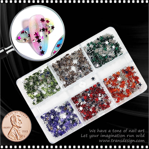 RHINESTONE Star 6 Assorted Color/Case #4