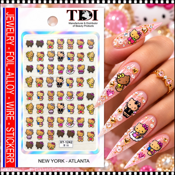 5D NAIL STICKER – HELLO KITTY OUTFIT MIX #M-1242