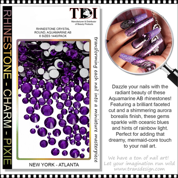 RHINESTONE CRYSTAL Purple Velvet 1440/Pack