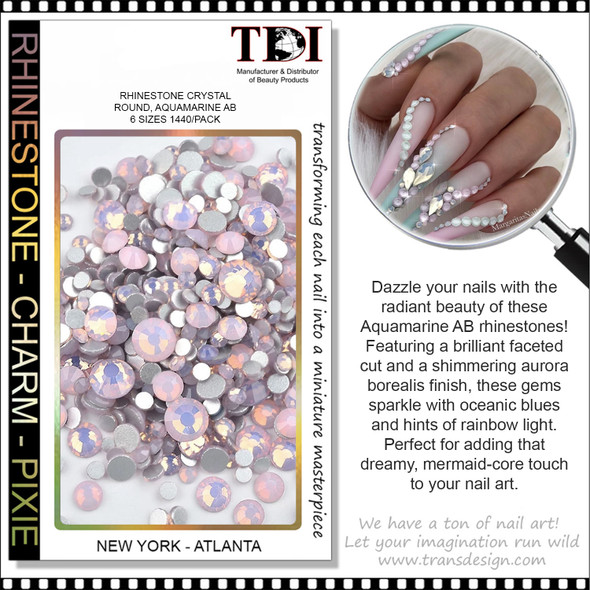 RHINESTONE CRYSTAL Opal Pink, Assorted Size 1440/Pack