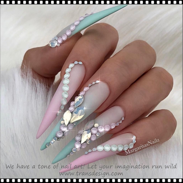 RHINESTONE CRYSTAL Opal White, Assorted Size 1440 pcs/Pack