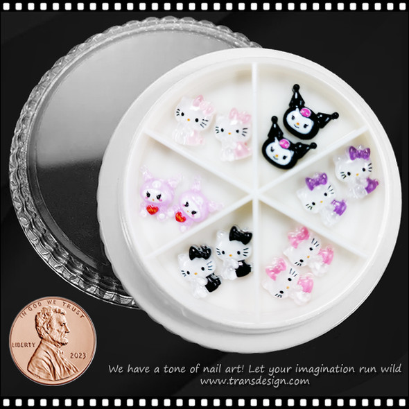 NAIL CHARM RESIN Sanrio Hello Kitty & Kuromi 12/Case