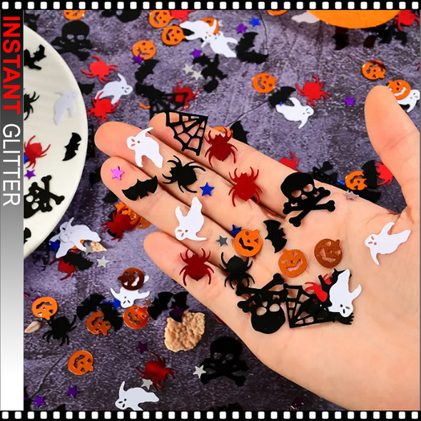 INSTANT GLITTER Halloween, Witch, Ghost, Spider Web Pack
