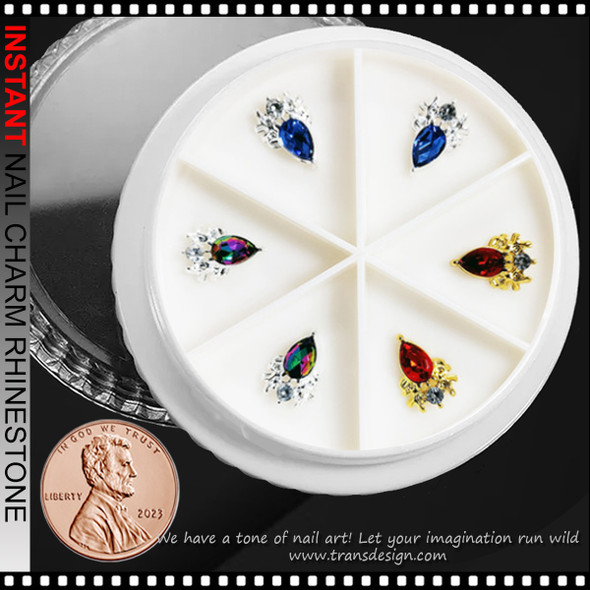 NAIL CHARM RHINESTONE Assorted Design 6/Case #2