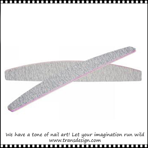 BERKELEY Half-Moon Nail File Zebra 100/100 Grit 50/Pack