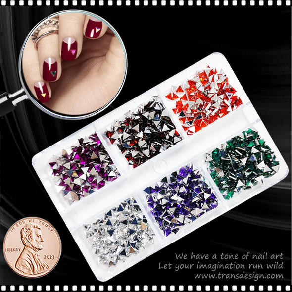 RHINESTONE Triangle Assorted Color 864/Case #3