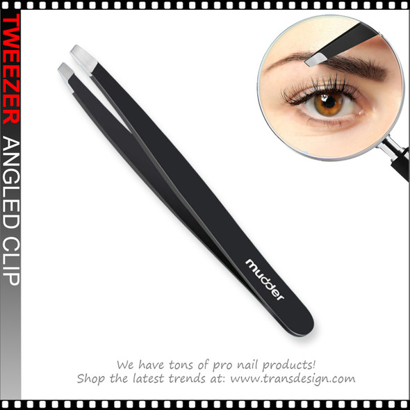 TWEEZER Eyebrow Stainless Steel Angled Clip TWEEZER Eyebrow Stainless Steel Angled Clip