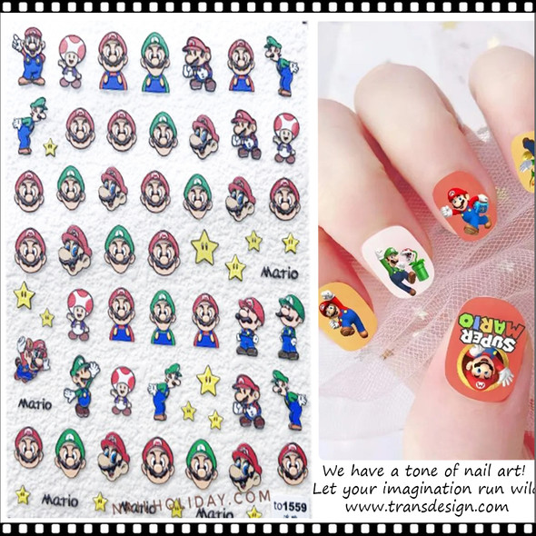 NAIL STICKER Super Mario Bros #TO-1559