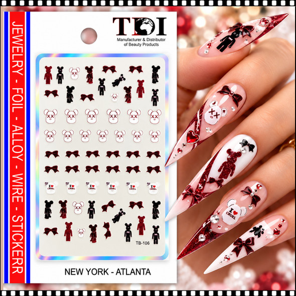 5D NAIL CHARM – KAWS BEARS & BOWS #TB-106