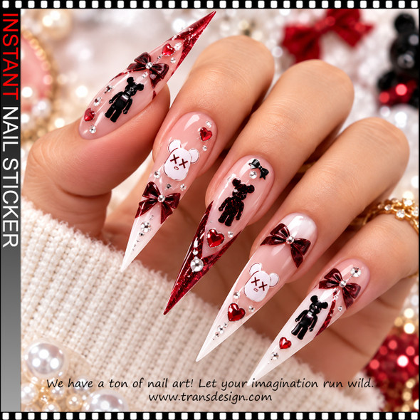 5D NAIL CHARM – KAWS BEARS & BOWS #TB-106