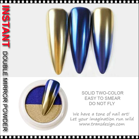 INSTANT Chrome Mirror Double Light Gold & Blue 1g