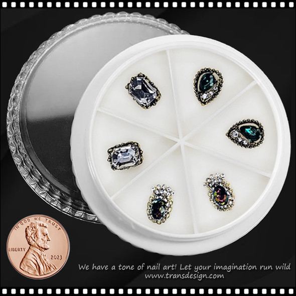 NAIL CHARM RHINESTONE Mixed Styles 6/Wheel #3*