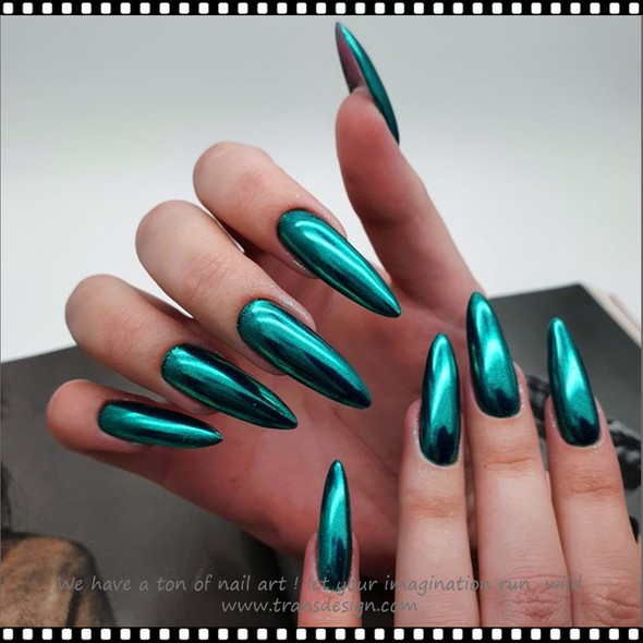 CHROME Mirror Powder Pen, Aqua