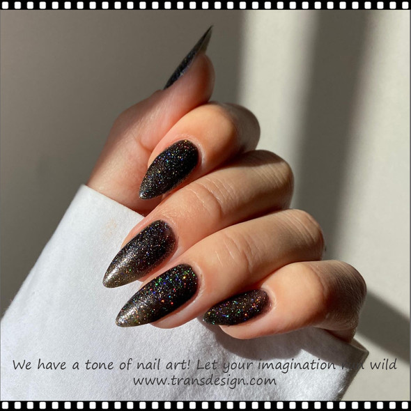 GLITTER HOLOGRAPHIC Black, Fine 1g.