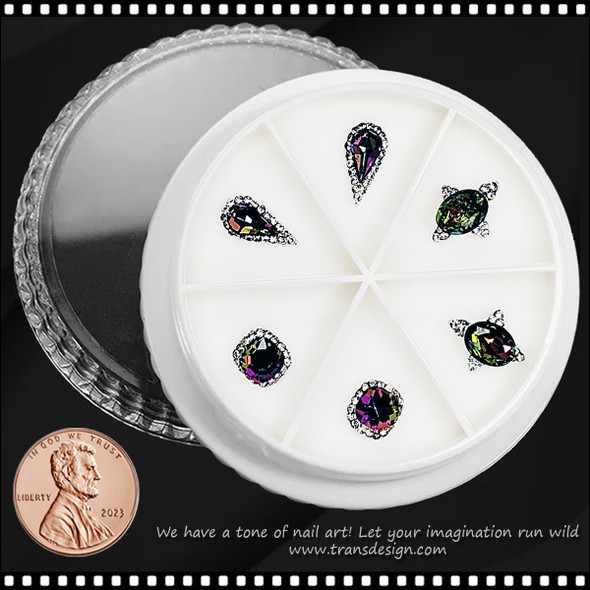 NAIL CHARM RHINESTONE Crystal Decoration 6/Wheel #4 *