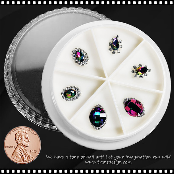 NAIL CHARM RHINESTONE Crystal Decoration 6/Wheel #19 *