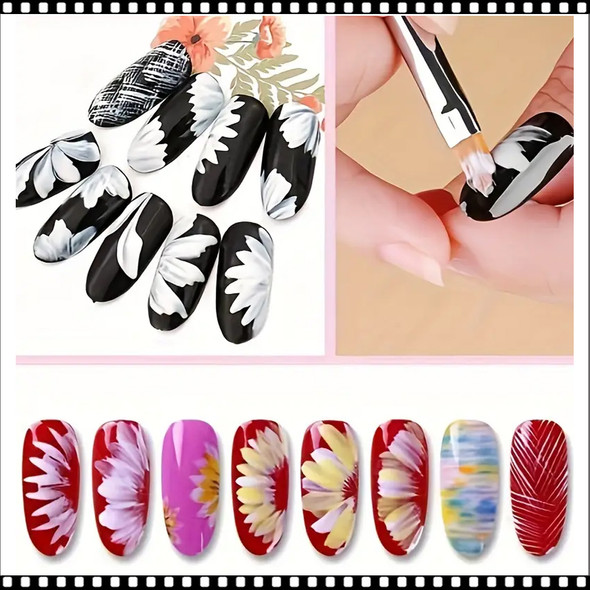 NAIL ART Petal Brush Pen 8Pcs