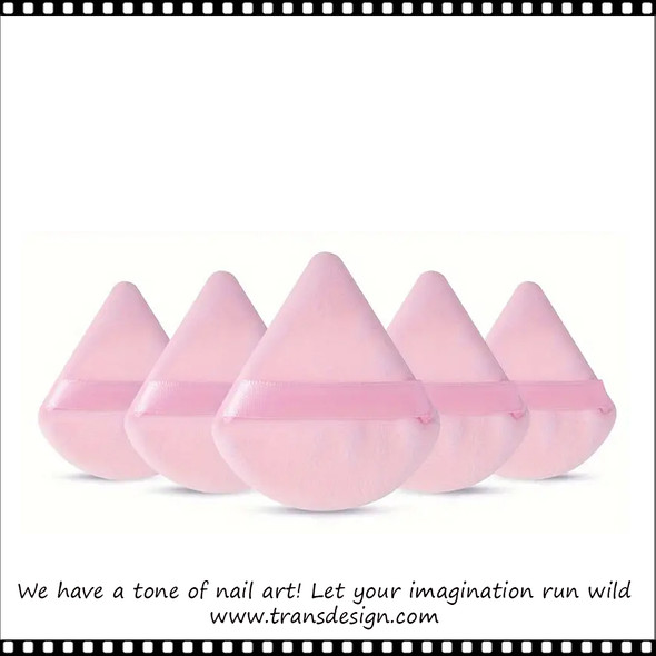 Triangle Powder Puff  Pink 5/Pack