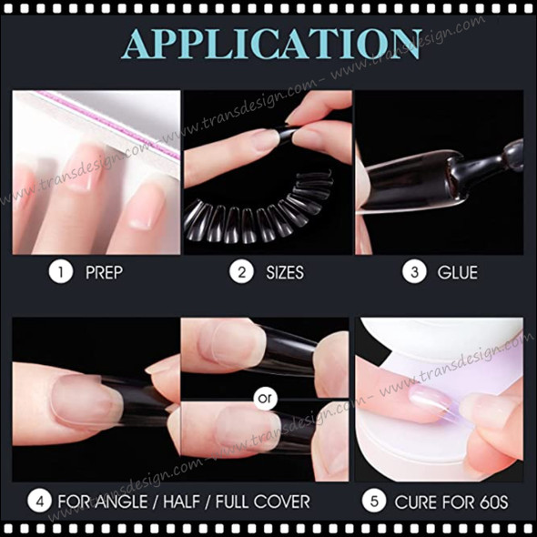 INSTANT POLYGEL FORM TIP Natural, Round 120/Box *