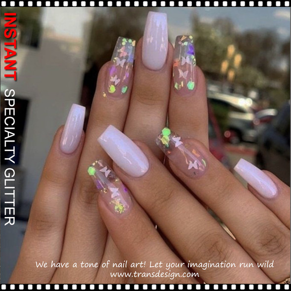 GLITTER Assorted Gold Hologram Butterfly 2.5g. Pack