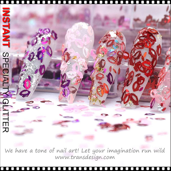 GLITTER Silver Hologram Lips 2.5g. Pack