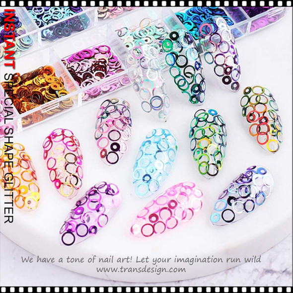 GLITTER  Assorted Hologram Circle Case