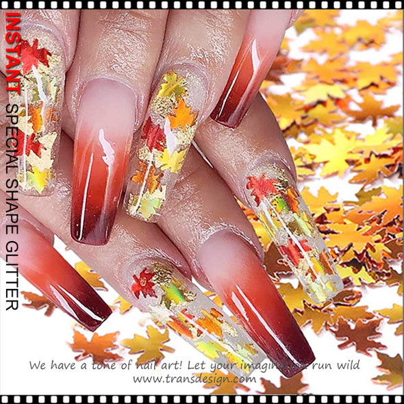 GLITTER Assorted Hologram  Leaf Case