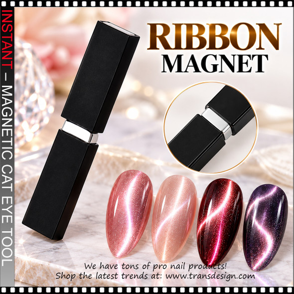 MAGNETIC CAT EYE TOOL – RECTANGULAR RIBBON MAGNET, BLACK, 2 PCS