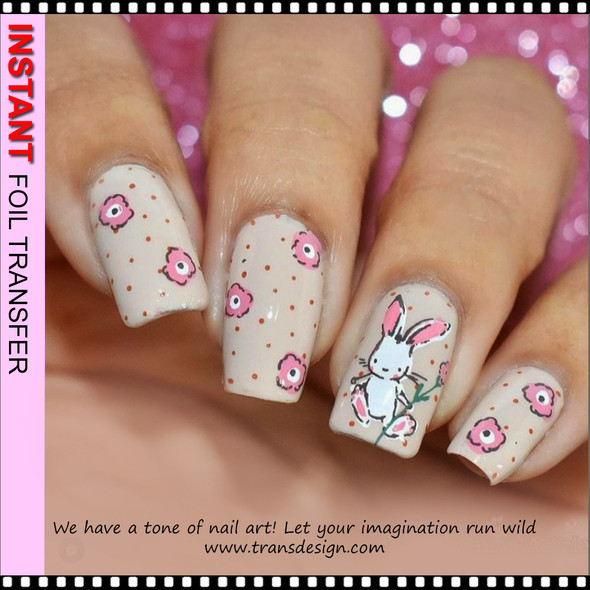 INSTANT FOIL Happy Easter, Bunny 10 Rolls/Case #XKZ-33-14