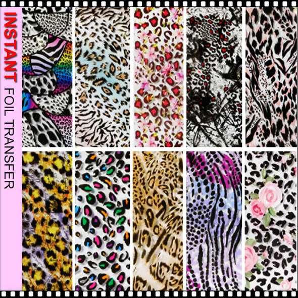 INSTANT FOIL Abstraction, Animal Print 10 Rolls/Case