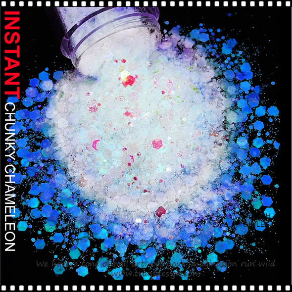 GLITTER CHUNKY CHAMELEON Blue to Yellow 4g/Jar