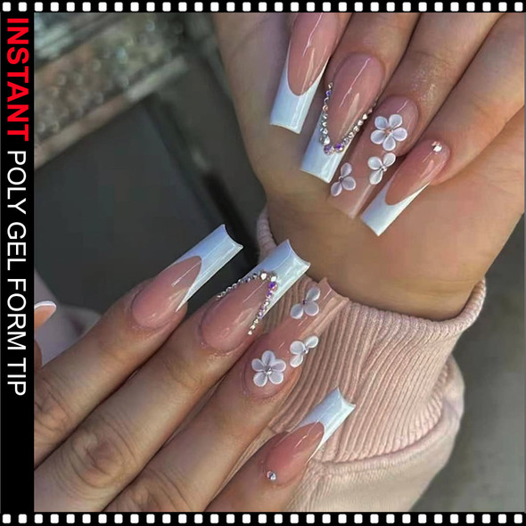 POLY GEL Forms Tip, Extra Long, Square 120-Case #YCJM-01 *