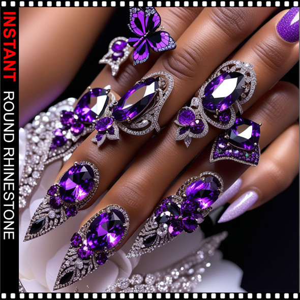 RHINESTONE CRYSTAL Round #SS16 Amethyst 480/Pack *