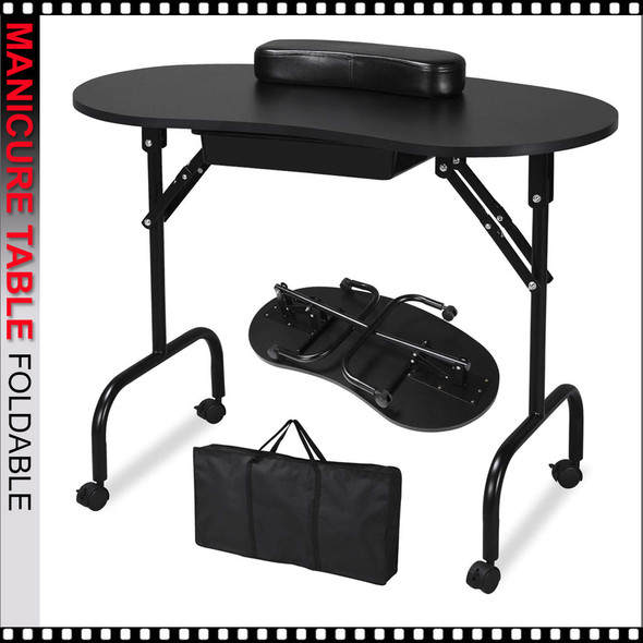 MANICURE TABLE Foldable, Armrest, White #020F