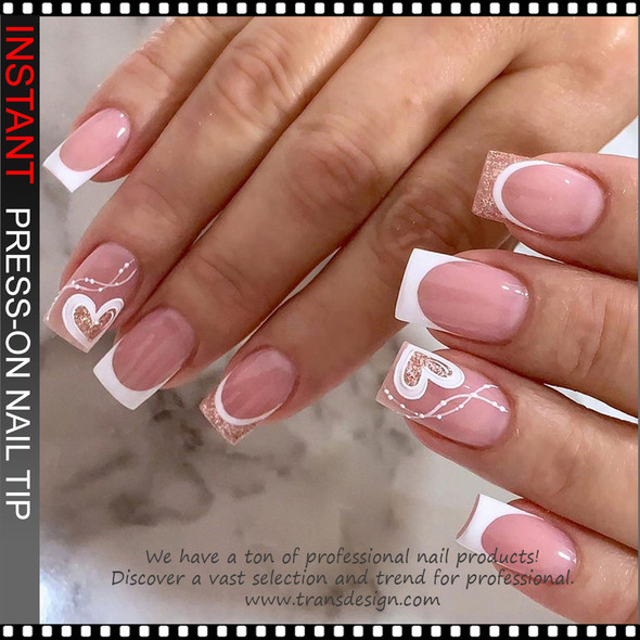 INSTANT TIP Pre-Shaped Short Square Clear, Press-On 500/Case