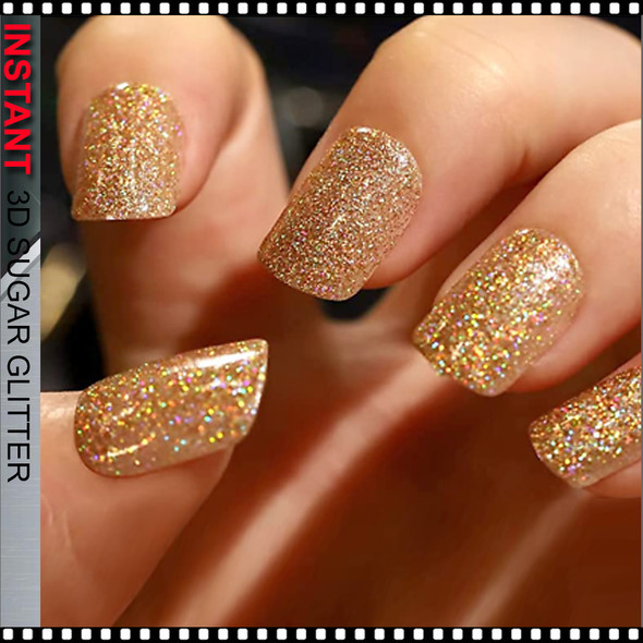 GLITTER 3D SUGAR Gold Holographic 4g/Jar