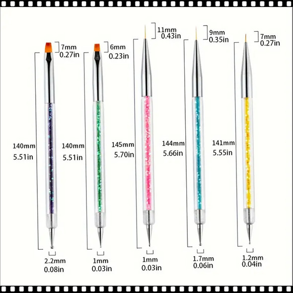 DOUBLE-END Brush And Dotting Tool Kit 5/Pack