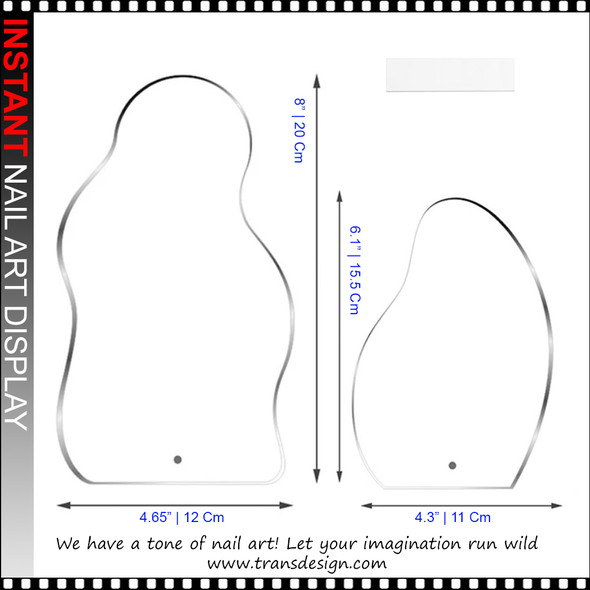 INSTANT Double Acrylic Nail Art Display Board, Clear