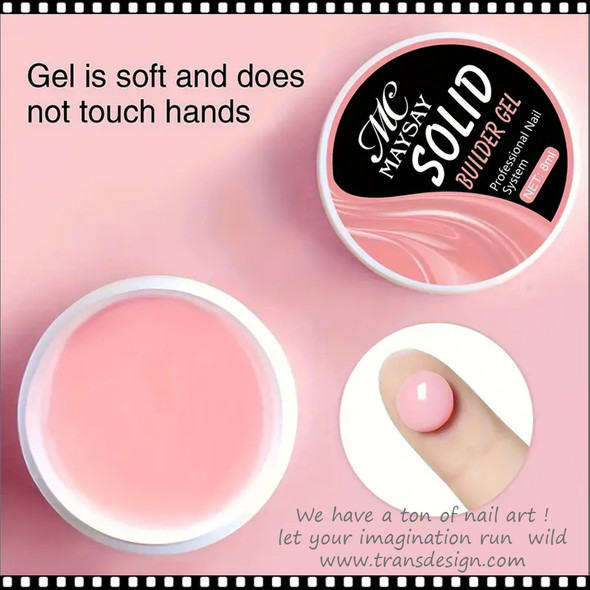 INSTANT Non-Sticky 3D Hard Builder Gel, Pink 8ml *