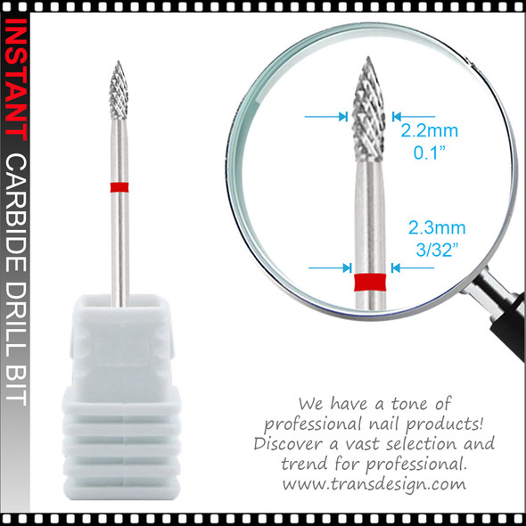 CARBIDE DRILL BIT Pointed Fine 3/32" Shaft