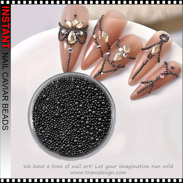 CAVIAR BEADS Caviar Beads, Black, Assorted Size