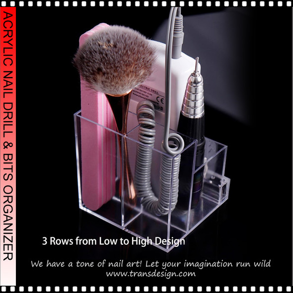 ACRYLIC NAIL DRILL & BITS Organizer, Pink