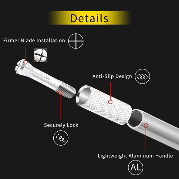 EXACTO Aluminum Rose Gold Handle Knife Set