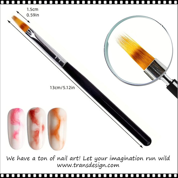 OMBRE BRUSH Nail Art Black handle